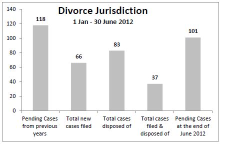 Graph of Divorce Jurisdiction caseload
