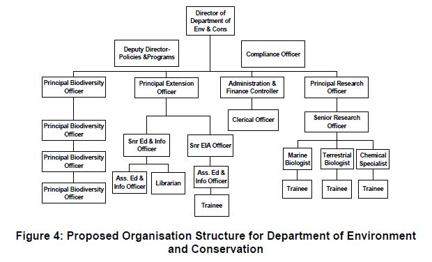 figure 4 proposed organisation structure for department of environment and conservation